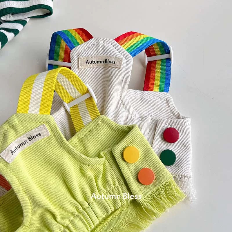 Autumn Bless レインボーツイルハーネス&フリンジヘムデザイン | Rainbow Twill Harness with Fringed Hem
