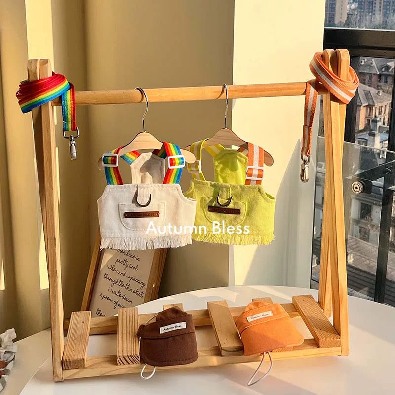 Autumn Bless ストライプ&ハーネスに合わせるキャップ&リード | Matching Cap & Leash – Stripe & Harness Pairing