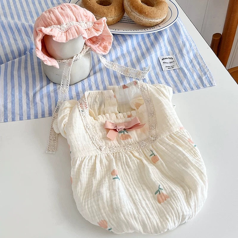 Autumn Bless パフリボンルームワンピースセット | Puffy Ribbon Home Dress Set