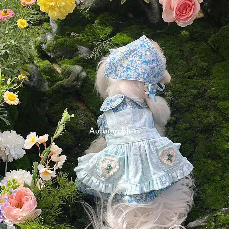 Autumn Bless フローラルエプロンレイヤードワンピース |Floral Apron Layered Dress
