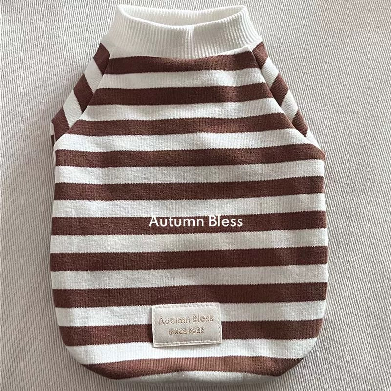 Autumn Bless ボーダーニットTシャツ | Breezy Striped Knit Tee (Cap Sold Separately)