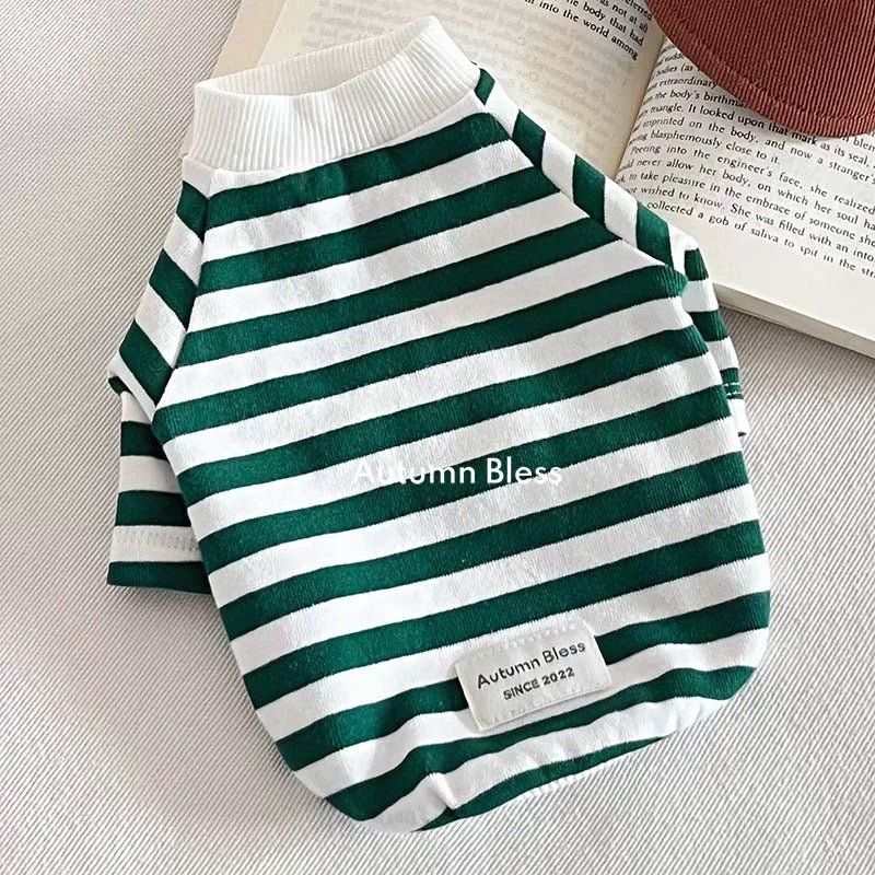 Autumn Bless ボーダーニットTシャツ | Breezy Striped Knit Tee (Cap Sold Separately)