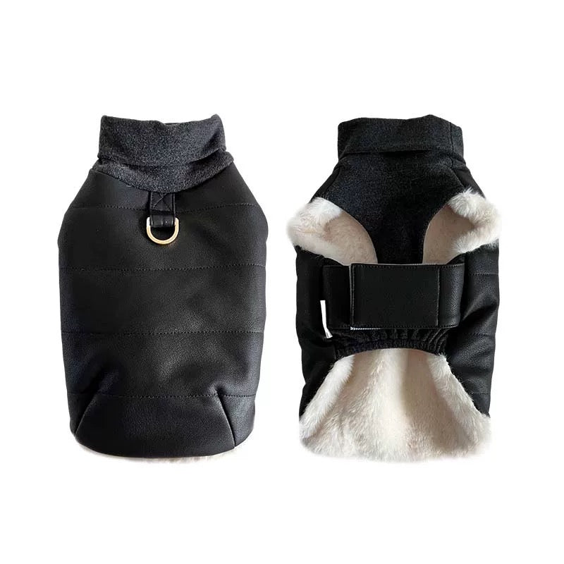Autumn Bless PUレザーあったかペットベスト | PU Leather Warm Pet Vest