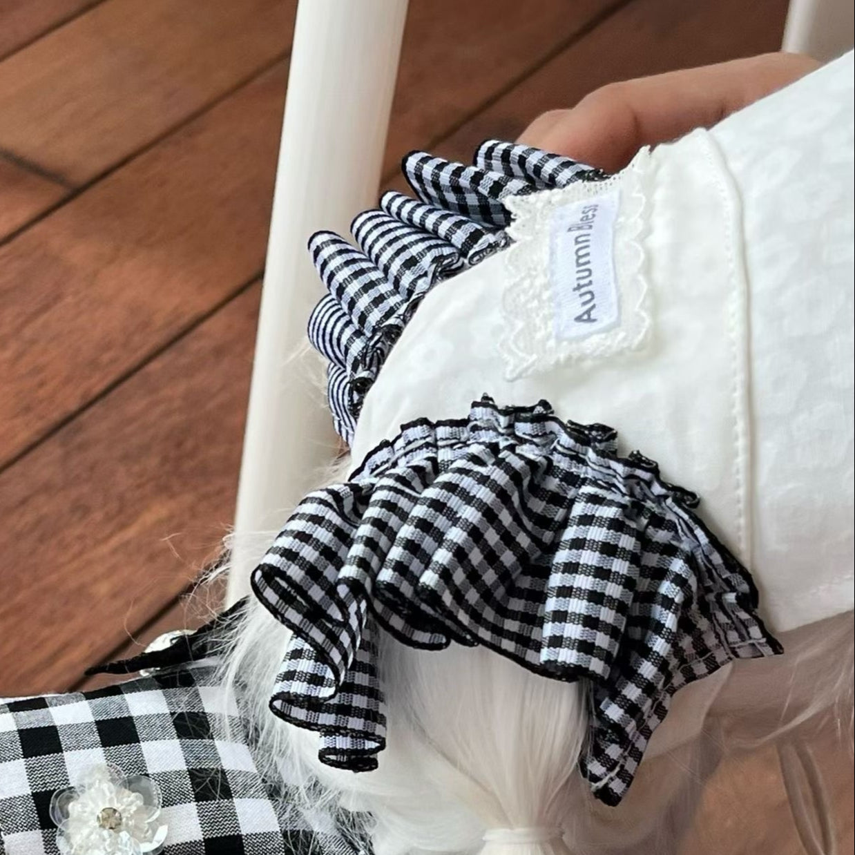 Autumn Bless フローラルチェックレースハーネス | Floral Checkered Lace Harness