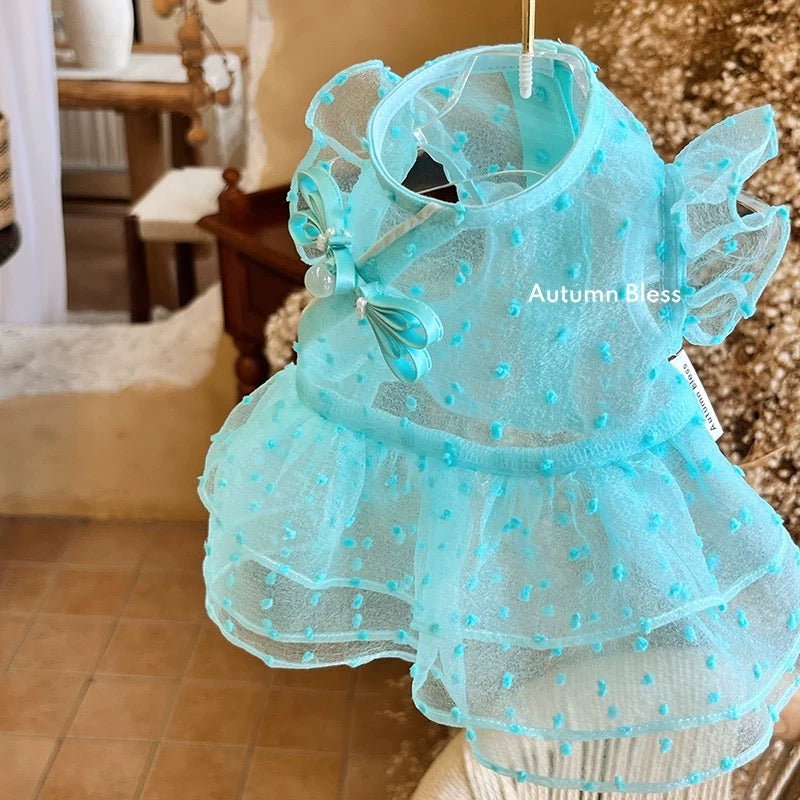 Autumn Bless ドットチュールレースワンピース | Dotted Tulle Lace Dress