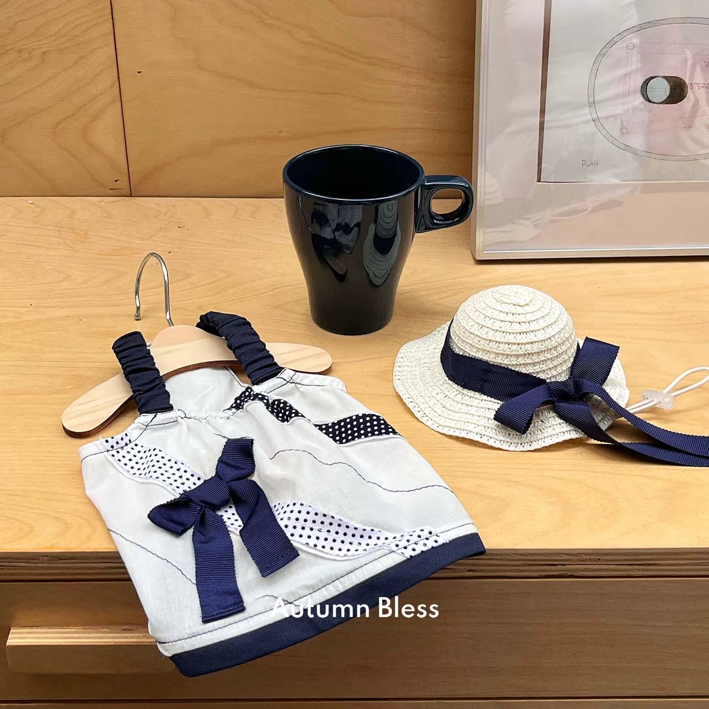 Autumn Bless レモンデイジー&マリンピクニックワンピース | Lemon Daisy & Marine Picnic Dress