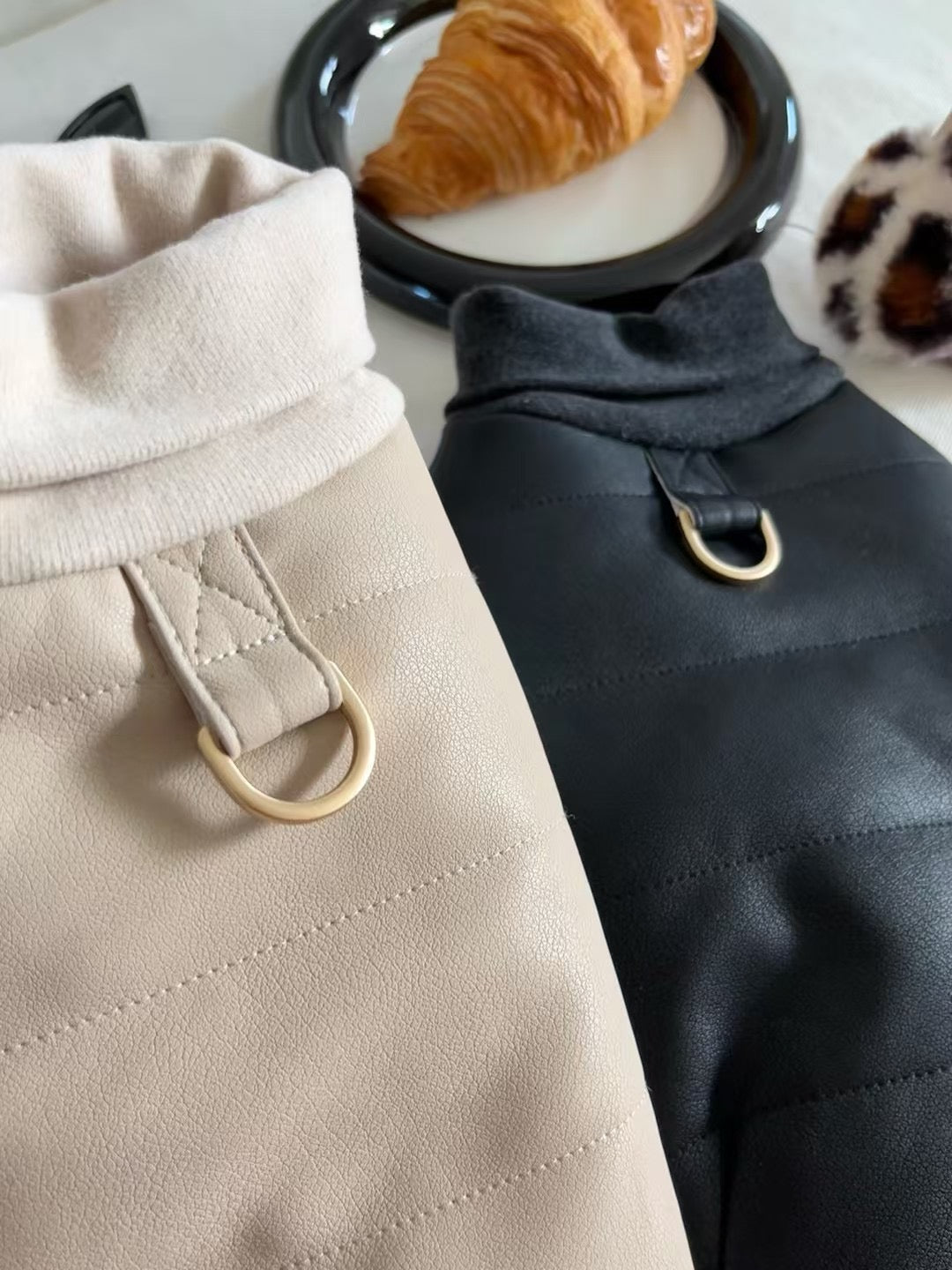 Autumn Bless PUレザーあったかペットベスト | PU Leather Warm Pet Vest