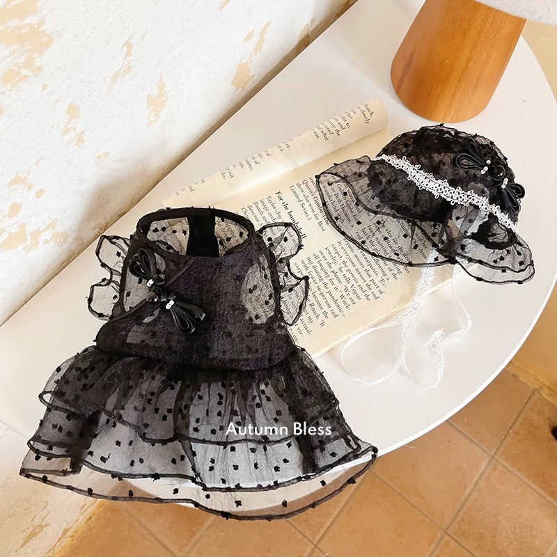 Autumn Bless ドットチュールレースワンピース | Dotted Tulle Lace Dress