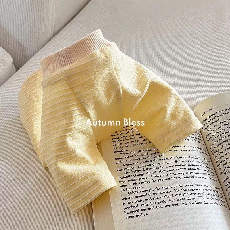 Autumn Bless ボーダーニットTシャツ | Breezy Striped Knit Tee (Cap Sold Separately)