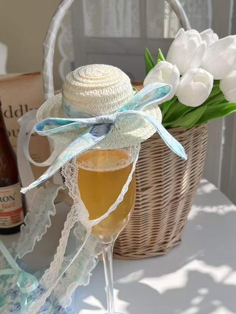 Autumn Bless レースリボンストローハット・春のフローラルエディション | Lace Ribbon Straw Hat