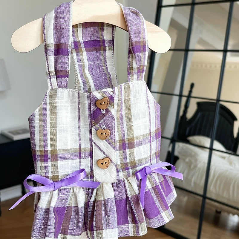 Autumn Bless リボンプレゼント♪ コットンチェックスカート | Cotton Check Skirt with Ribbon