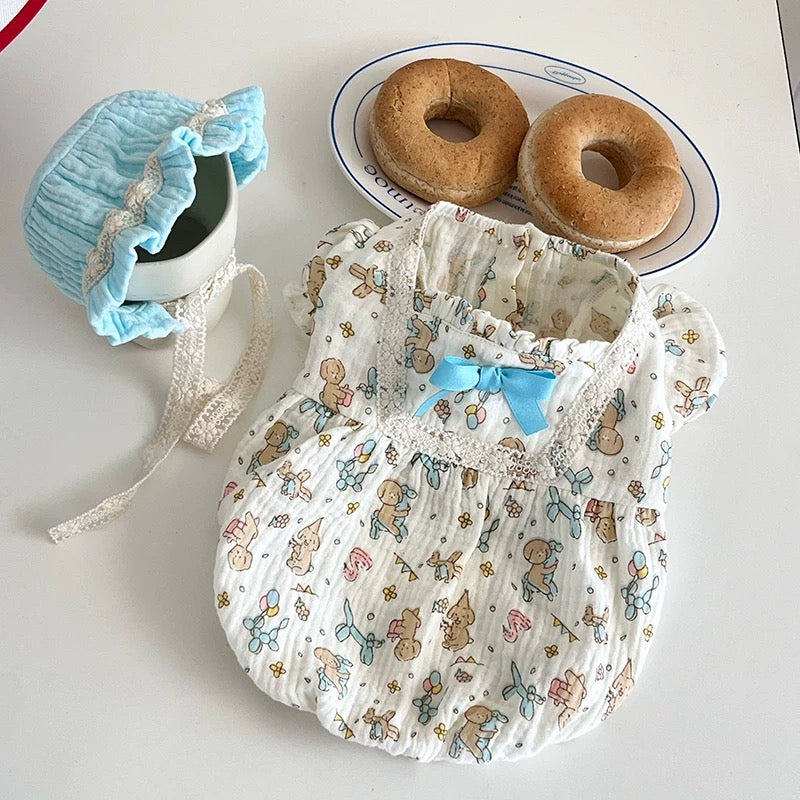 Autumn Bless パフリボンルームワンピースセット | Puffy Ribbon Home Dress Set