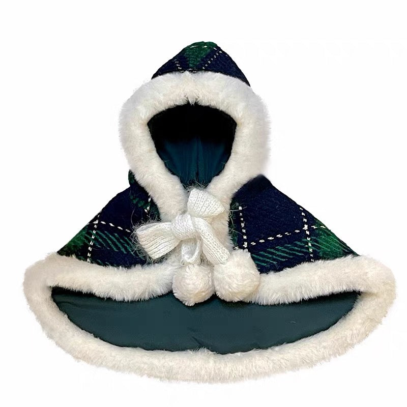 Autumn Bless Merry Tartan Reversible Pet Cloak