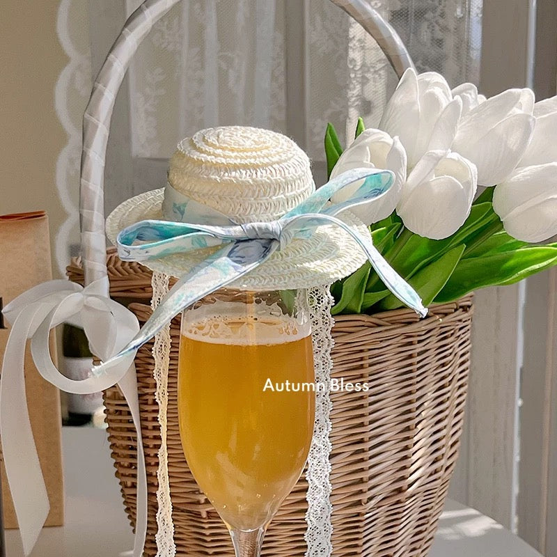 Autumn Bless レースリボンストローハット・春のフローラルエディション | Lace Ribbon Straw Hat