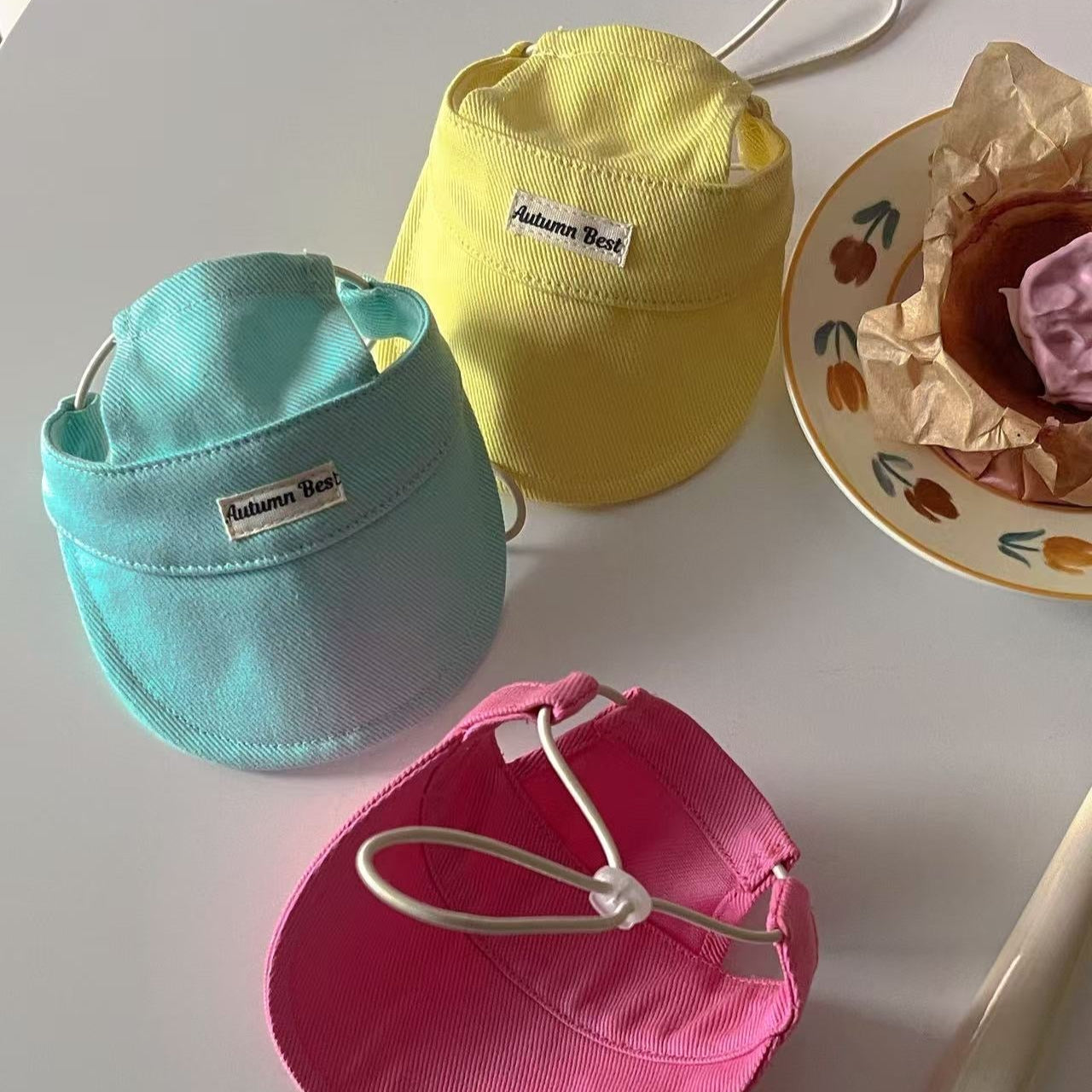 Autumn Bless キャンディカラーデニムキャップ＆リード（単品販売）| Candy Color Denim Cap & Leash