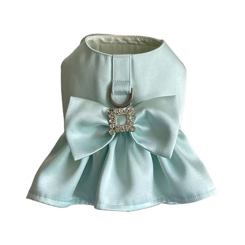 Autumn Bless 새틴 리본 하네스 원피스 | Autumn Bless Satin Bow Harness Dress