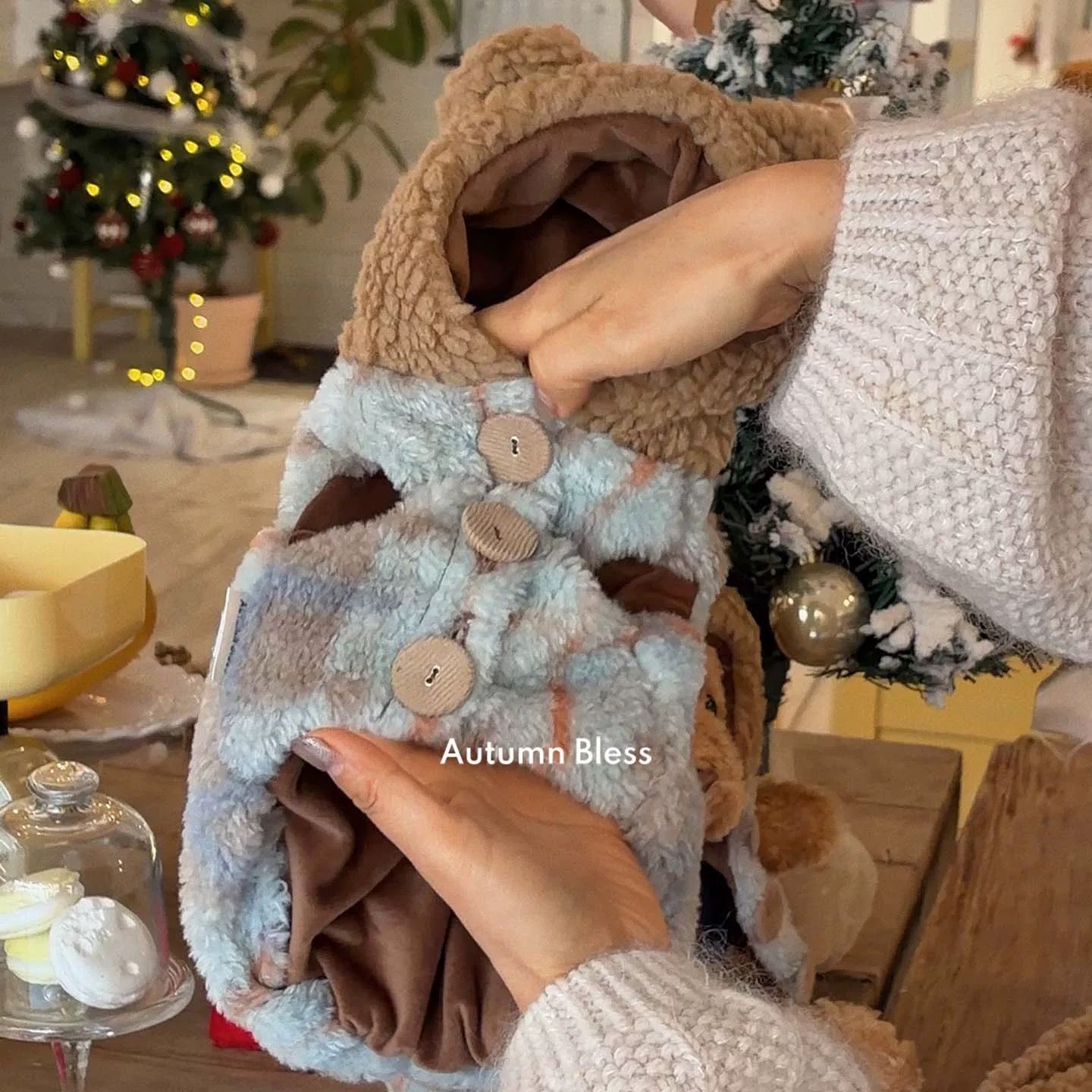 Autumn Bless ベアボア フーディーコート | Teddy Bear Sherpa Hoodie Coat