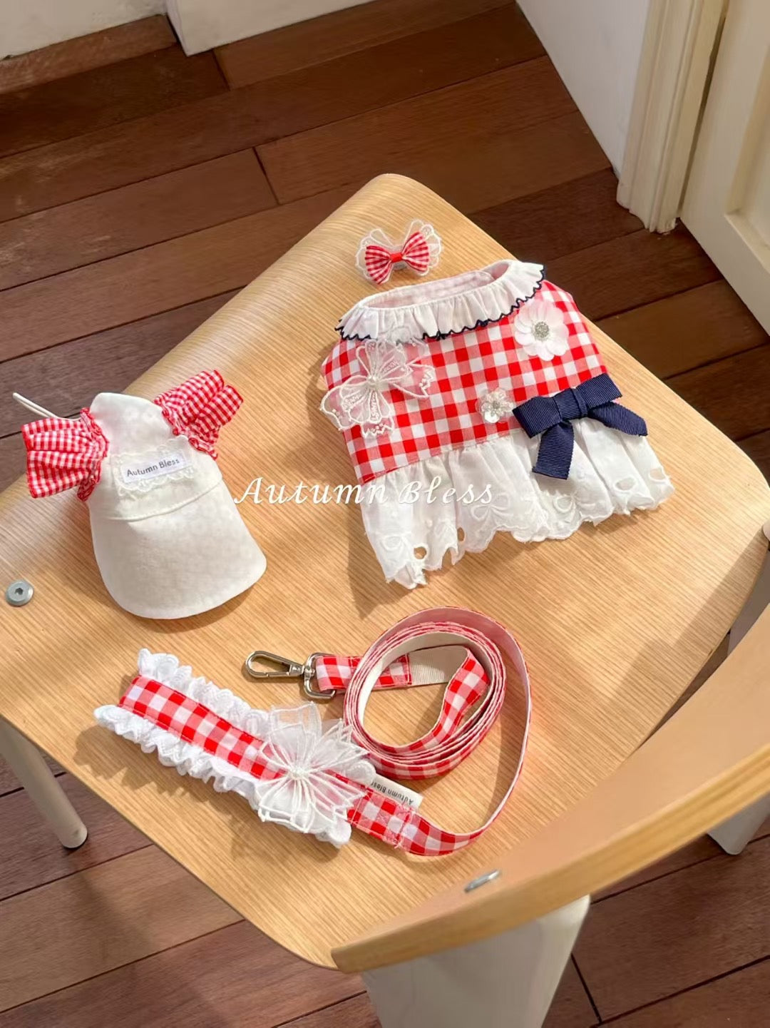Autumn Bless フローラルチェックレースハーネス | Floral Checkered Lace Harness