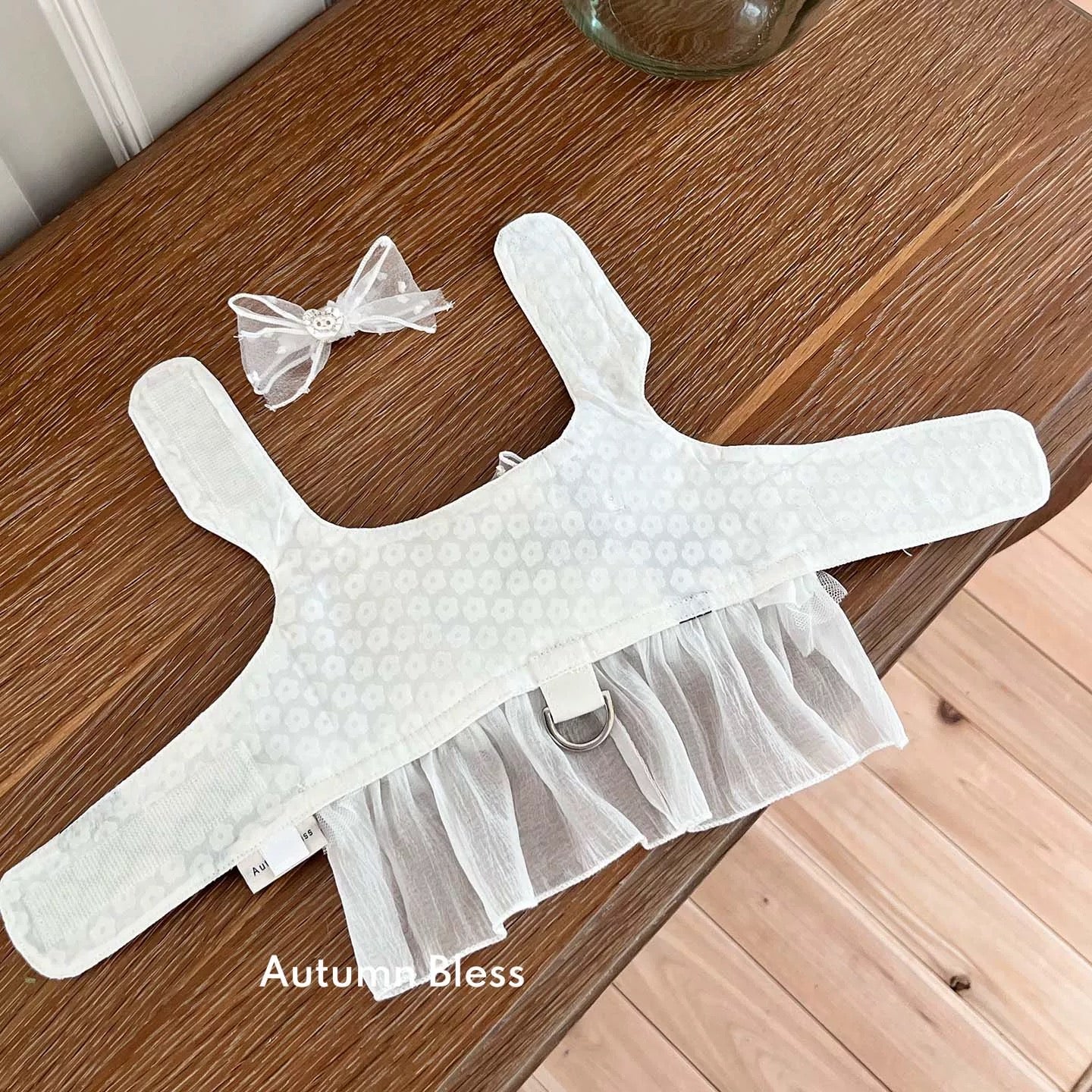 Autumn Bless 【数量限定】ホワイトレースリボンハーネス（ヘアクリップ付き）[Limited Edition] White Lace Bow Harness|