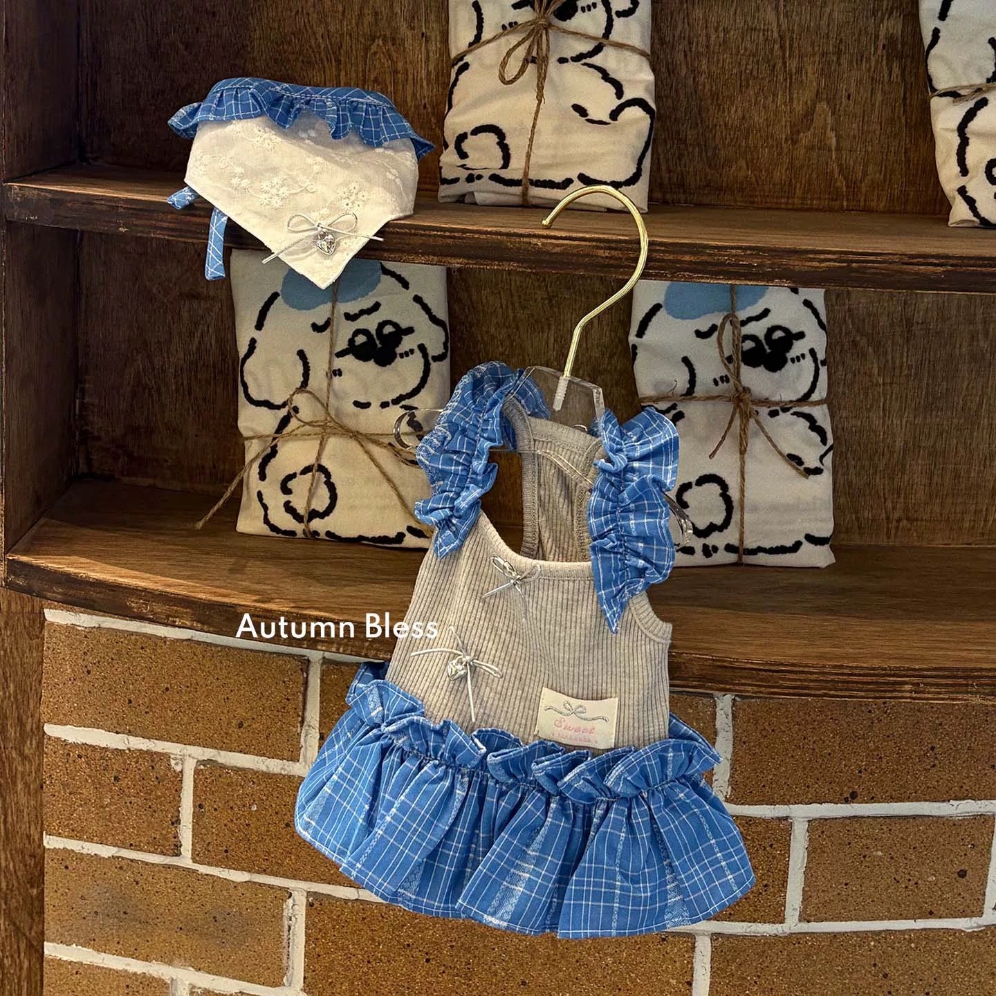 Autumn Bless スウィートガーデン フリルストラップドッキングワンピース（3カラー）