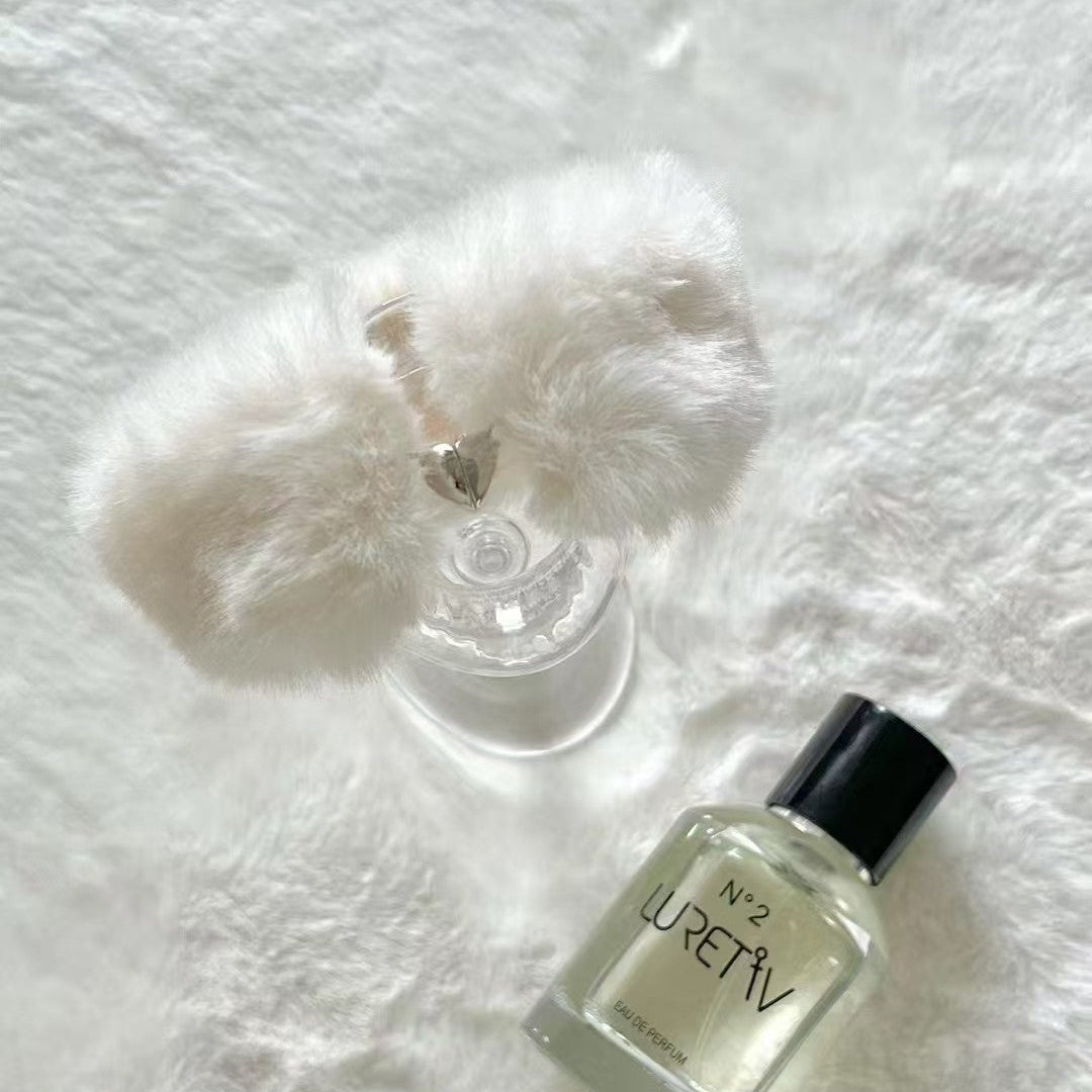 Autumn Bless クリスマス千鳥柄ふわもこハーネスワンピース（Dリング付き）| Christmas Houndstooth Fur Harness Dress – D-Ring Design